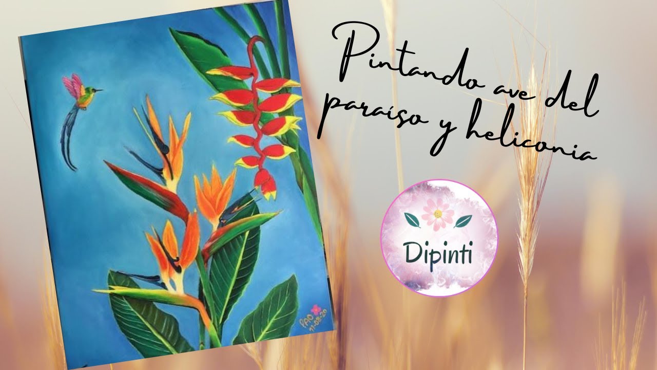 Pintando Flor ave de paraíso.