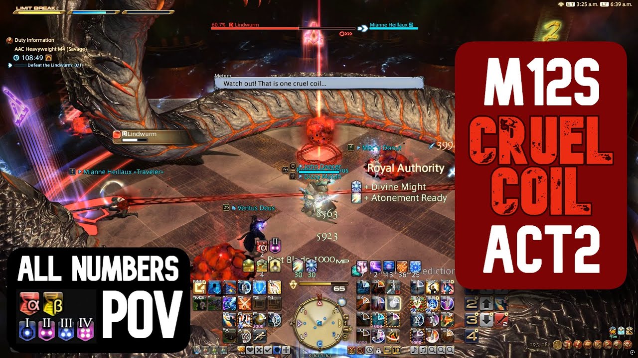 FFXIV M12S Act 2 Cruel Coil ALL NUMBERS POV