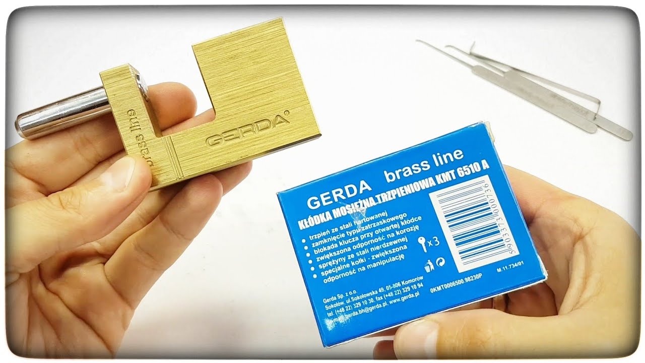 GERDA KMT 6510 Навесной замок с замком с помощью Shimming и SPP - ценный замок