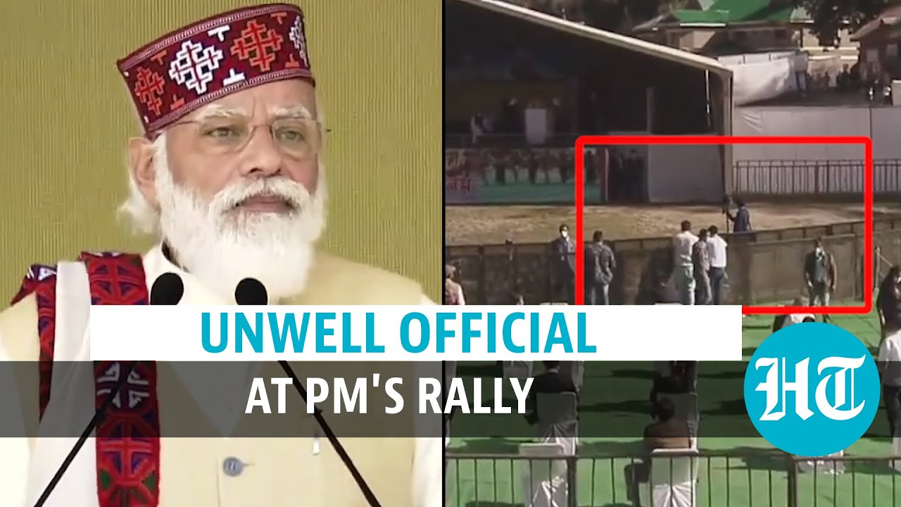 Watch how PM Modi reacted after official fell ill during rally in Himachal