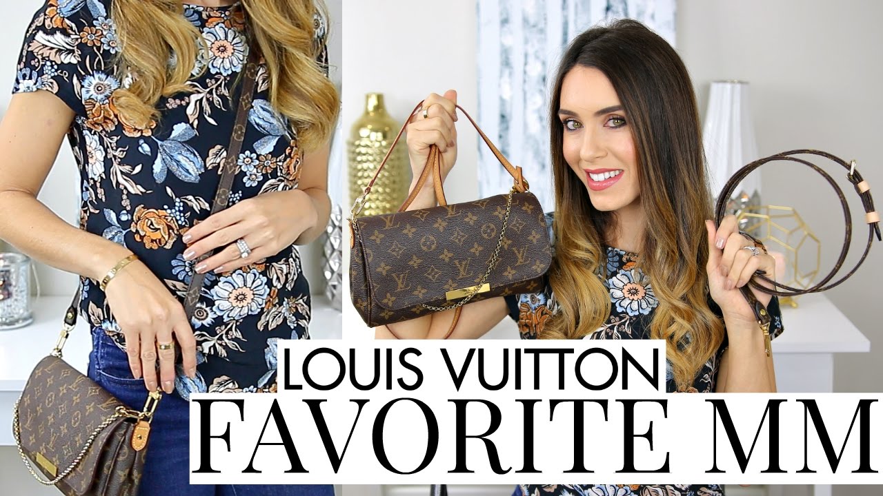 LOUIS VUITTON FAVORITE MM REVIEW | What's in my bag, strap options & modeling shots! | Shea Whitney