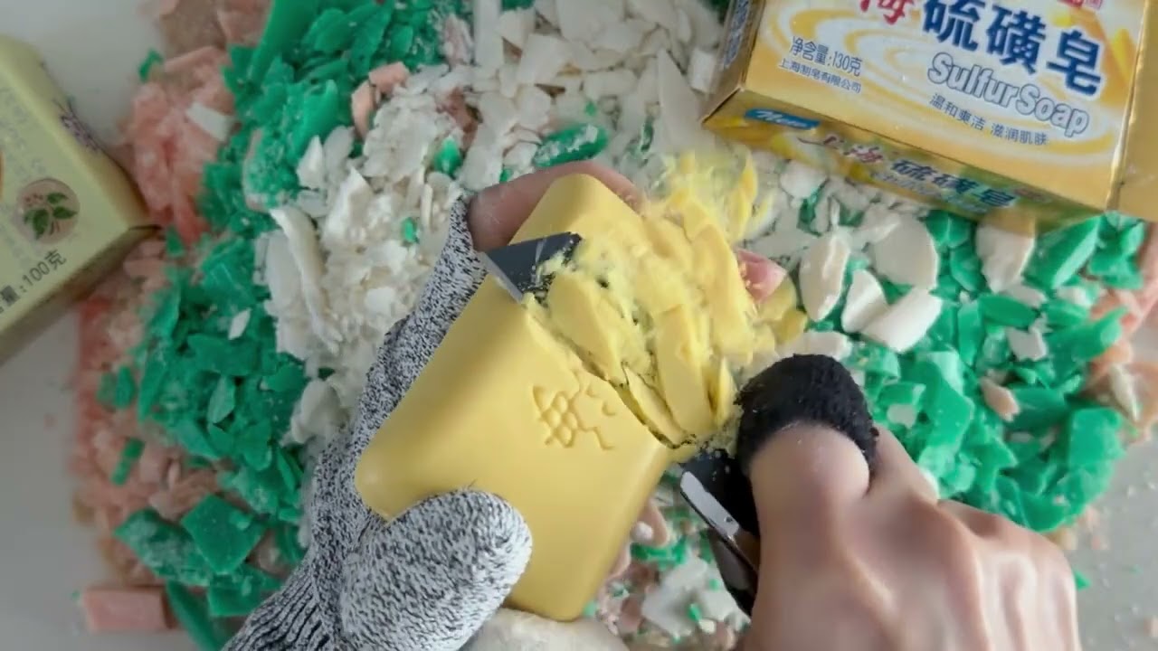 Oddly Satisfying Soap Carving | Crunchy Soap Cutting | No Talking ASMR #soap
