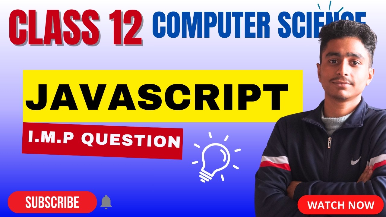 CLASS 12 COMPUTER SCIENCE JAVASCRIPT I.M.P QUESTION #elopeeth #computerscience