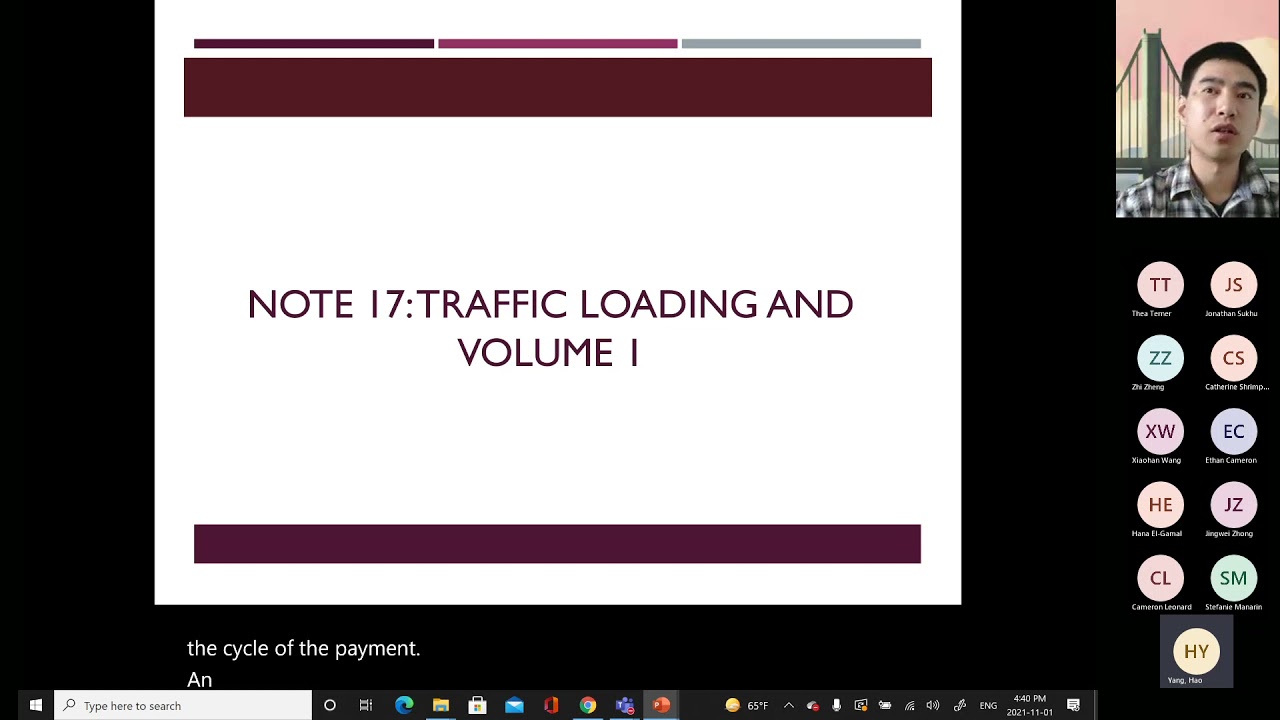 Note 19   Traffic Loading and Volume 1