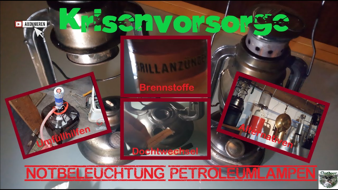 Krisenvorsorge - 💡🕯🪔 Petroleumlampen als Notbeleuchtung