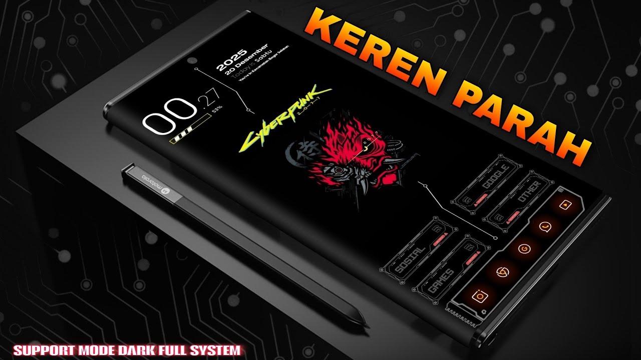 Tema HP Keren Dark Mode Untuk Semua Android_Setup Total Launcher 🔥