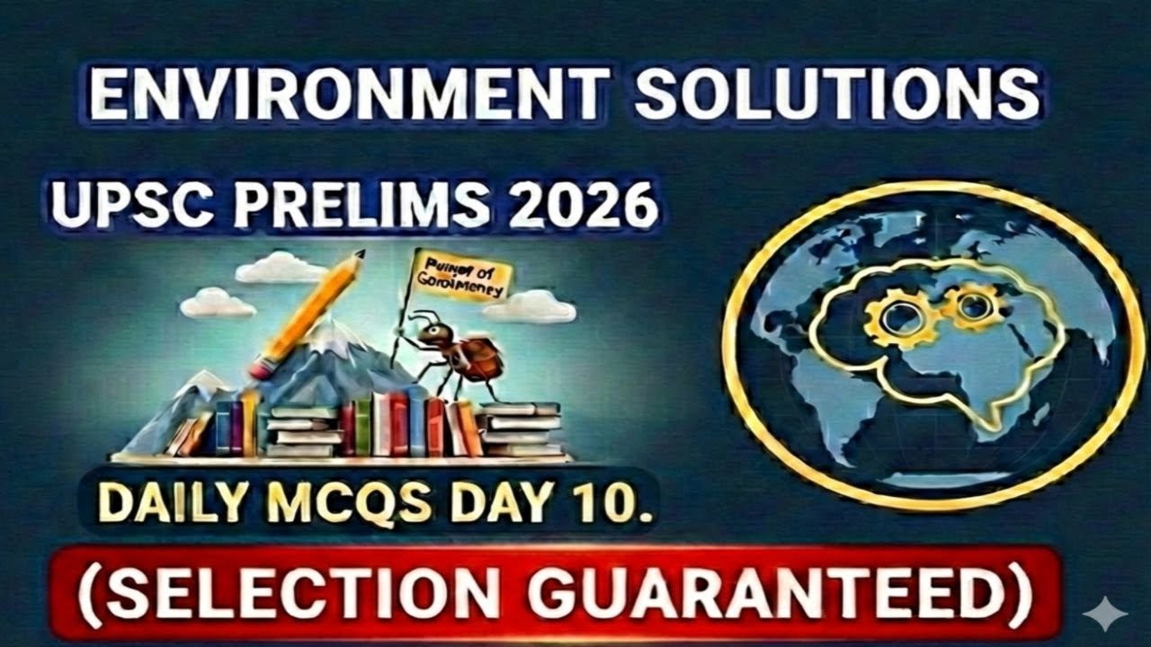 UPSC PRELIMS 2026 DAILY MCQs DAY 10(SOLUTIONS)