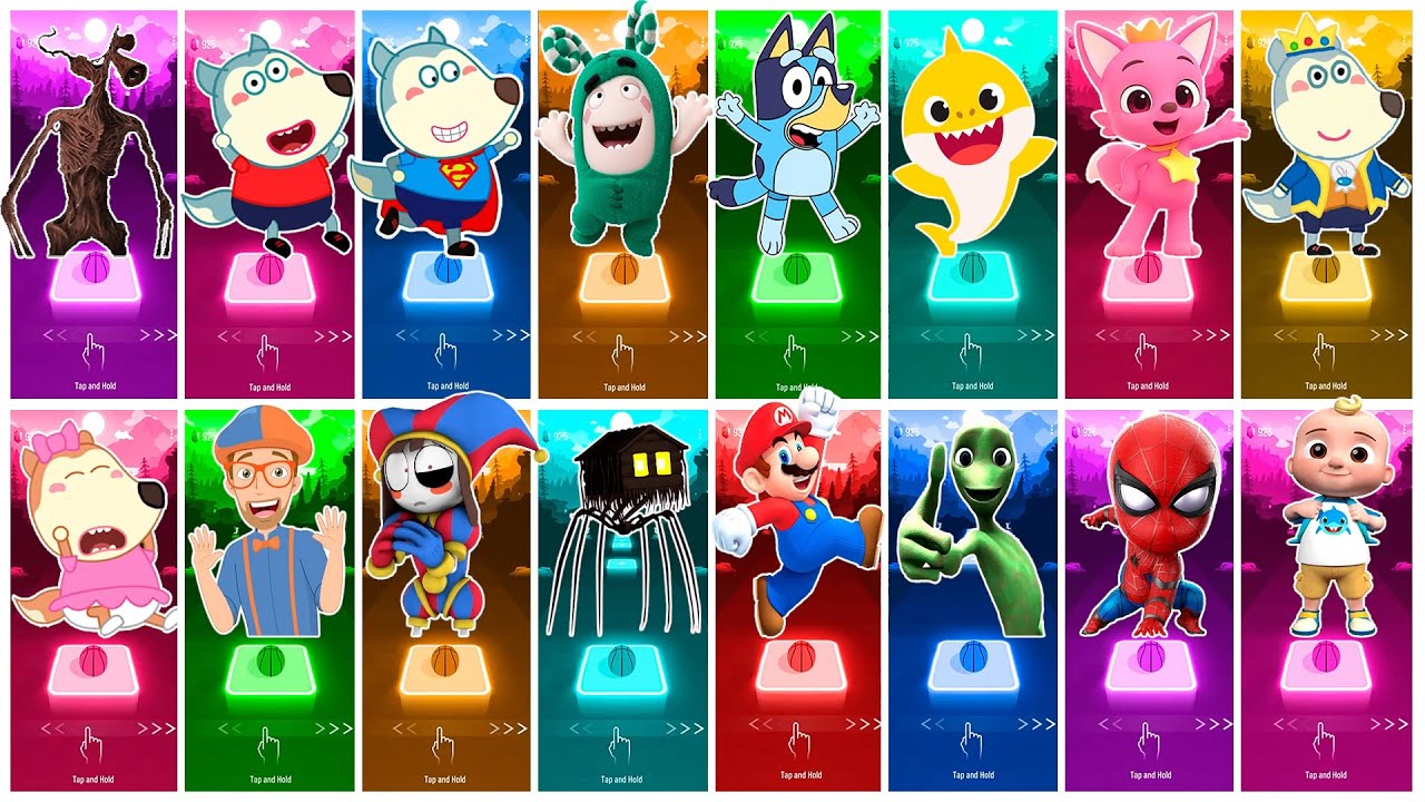 Siren Head - Skibidi Tpoilet - Extra Slide - Thomas exe - Bus Eater - Oddbods - Tiles Hop EDM Rush