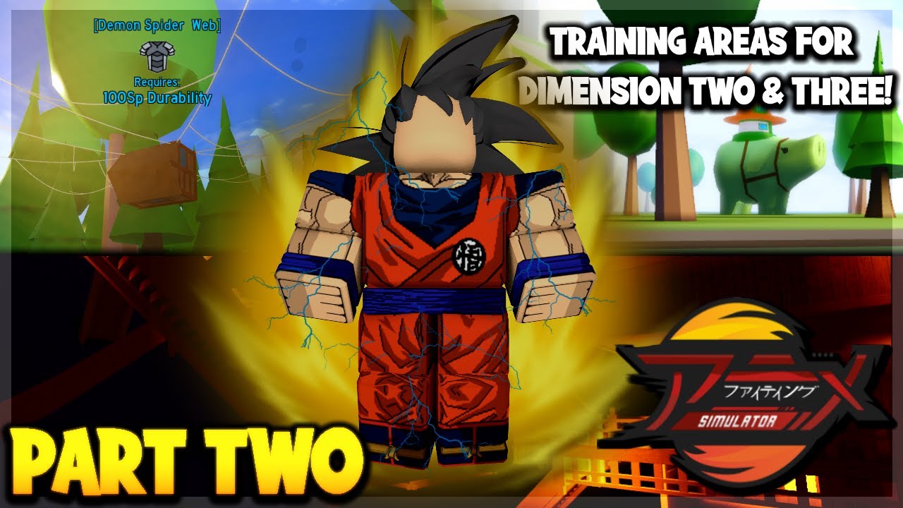 ALL TRAINING AREAS IN DIMENSION THREE & FOUR IN ANIME FIGHTING SIMULATOR! (Part Two) (ROBLOX)