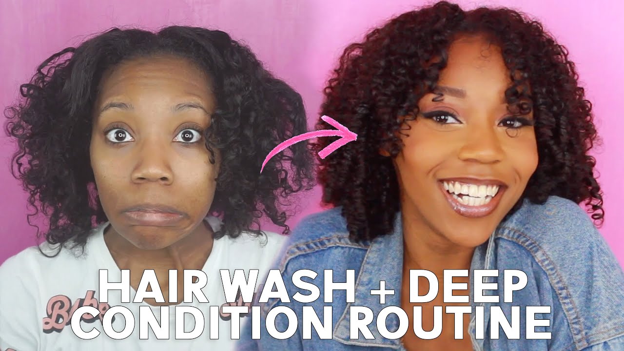 Natural Hair Wash + Deep Condition Routine | Arianna Jonae