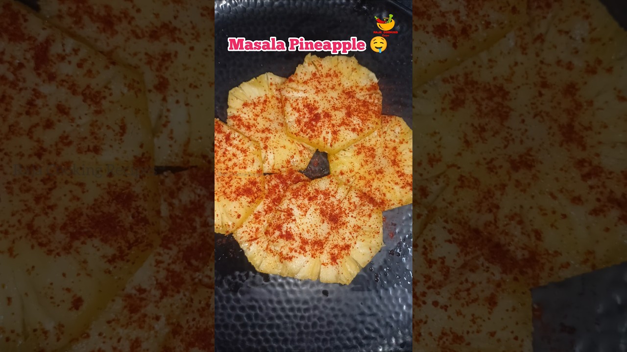 Masala Pineapple 🍍🤤 #shorts #fruit  #rajacookingrecipes #asmr