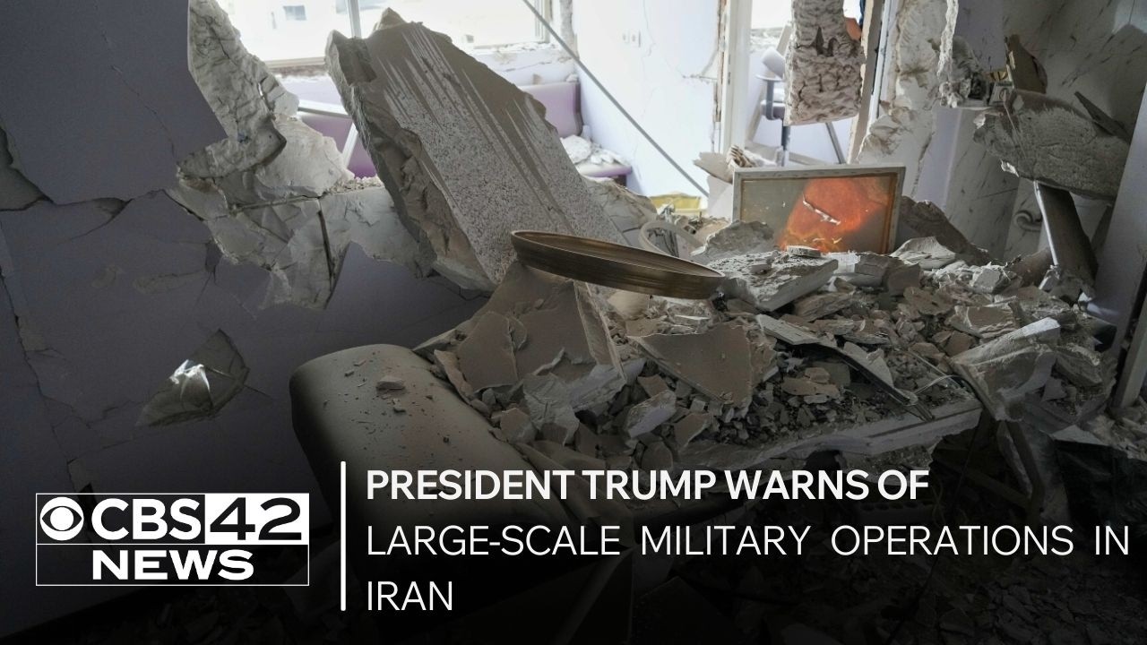 President Trump warns of large-scale military operations