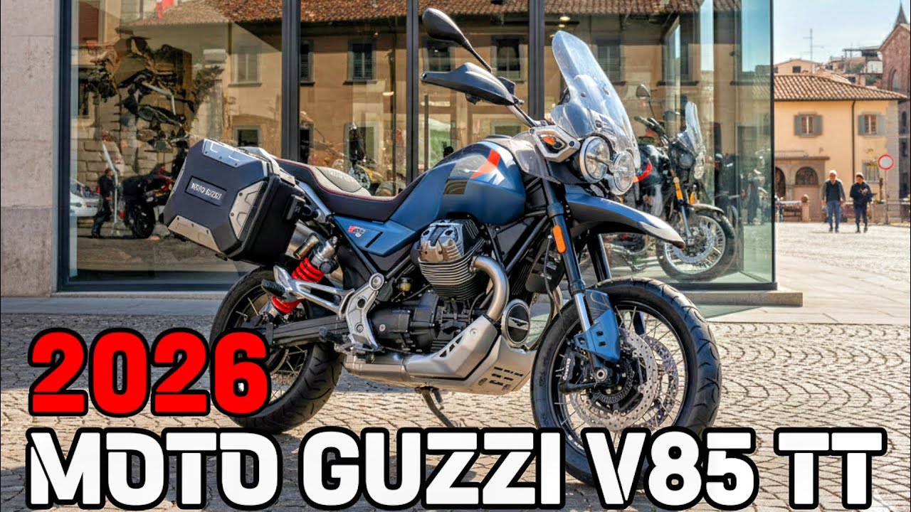 2026 Moto Guzzi V85 TT Travel Blu Zefiro Classic Adventure