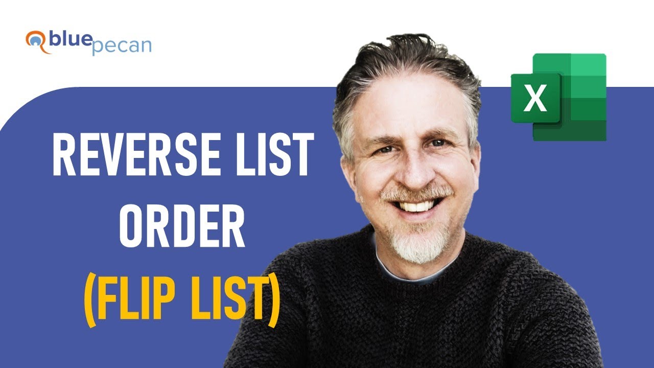 Reverse List Order In Excel | Flip a Column Upside Down