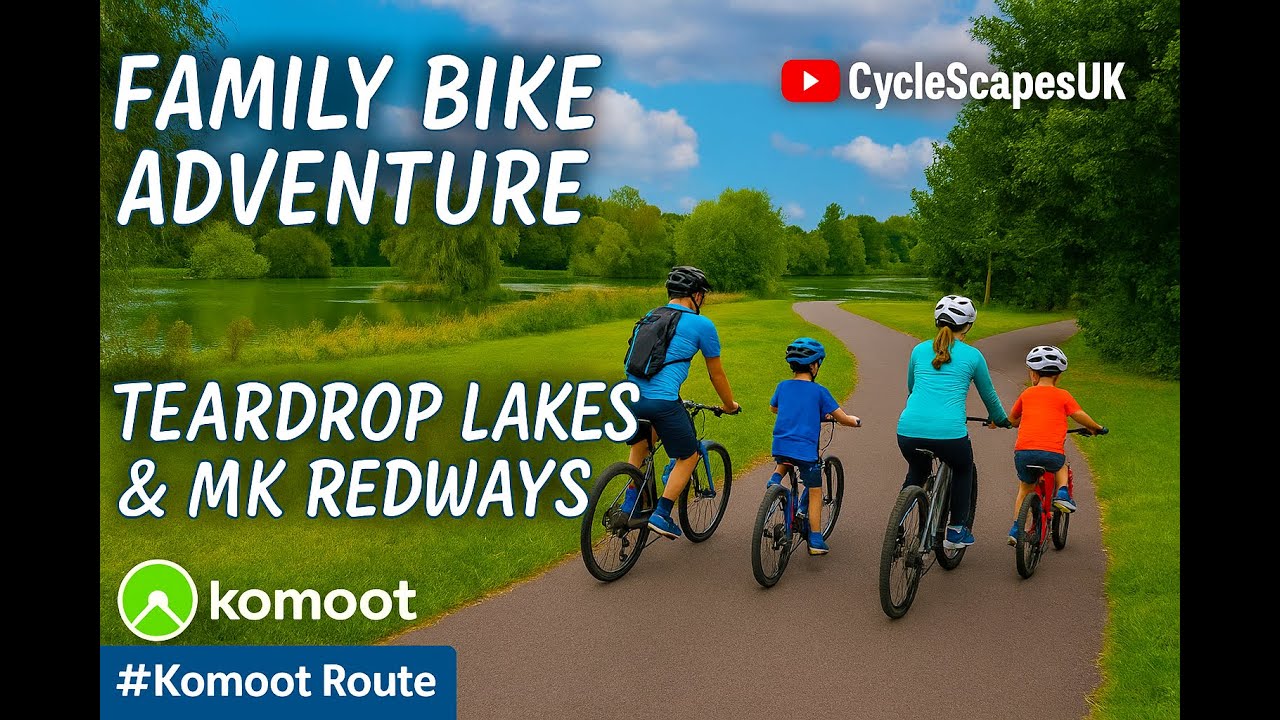 Family Bike Adventure – Teardrop Lakes & Milton Keynes Redways 🚴‍♂️🌳#cyclescapesuk  #mk