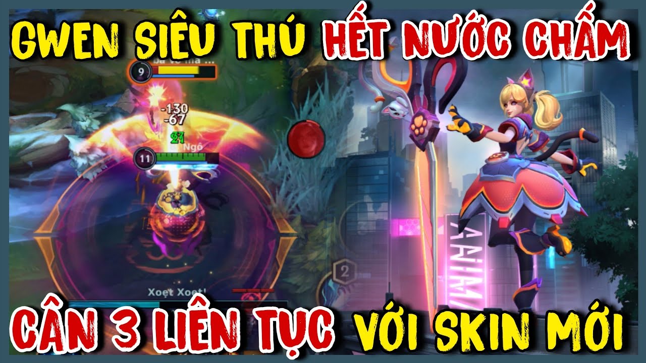 TỐC CHIẾN : Cắt Trụi Tóc Đối Thủ Cùng Skin Gwen Mèo Chỉ Huy Đẹp Hết Nước Chấm