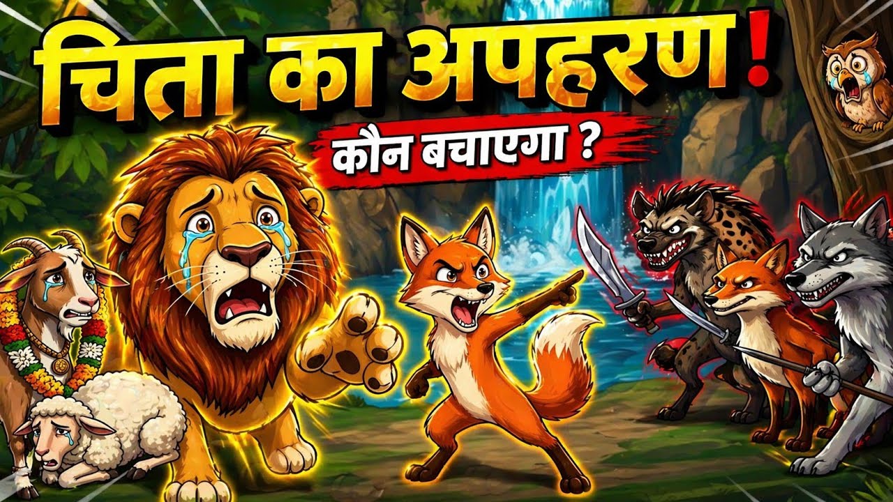 शेर का भाई चीता गायब | Hindi Cartoon Story|Panchtantra Story|New Kahani Hindi