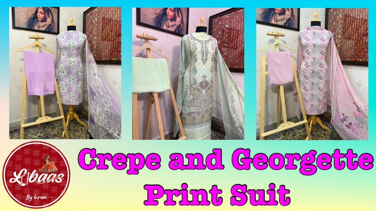 Crepe and Georgette Print Suit || New Print Suit Design || ਨਵੇ ਪ੍ਰਿੰਟ ਸੂਟ #print #new #suit #fashion
