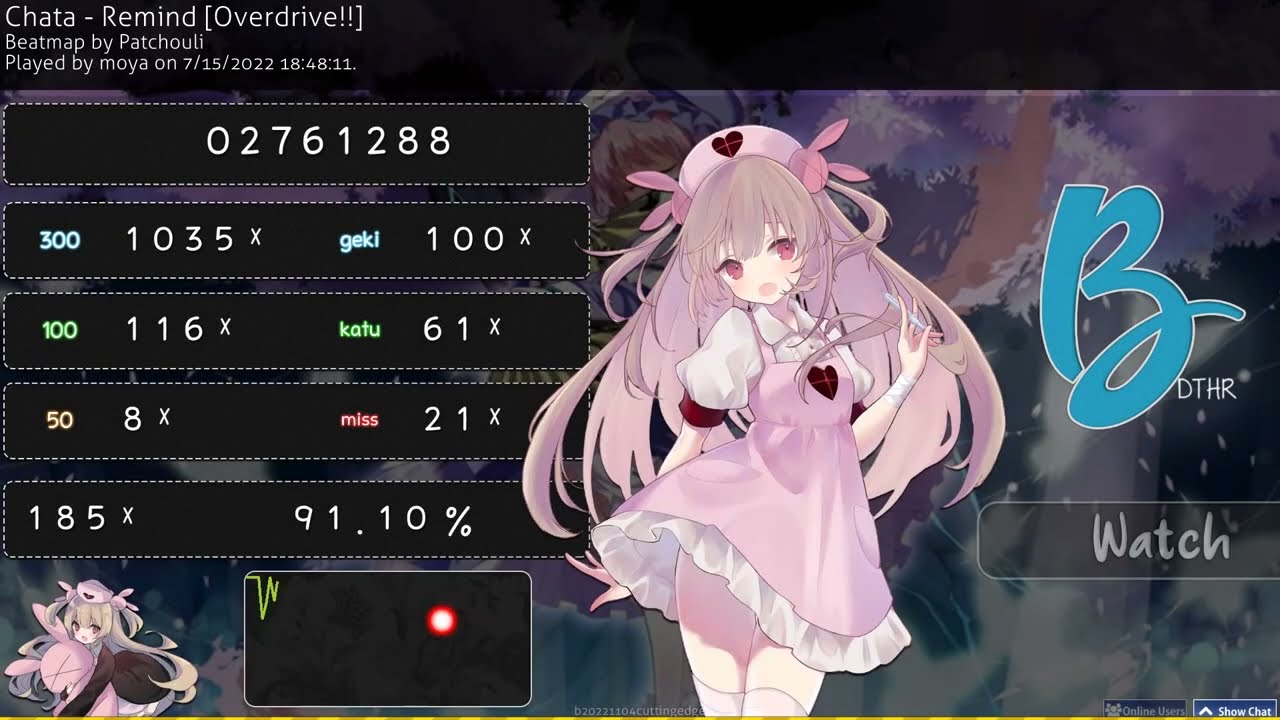 Chata - Remind [Overdrive!!] DTHR 91.10% 21x clear