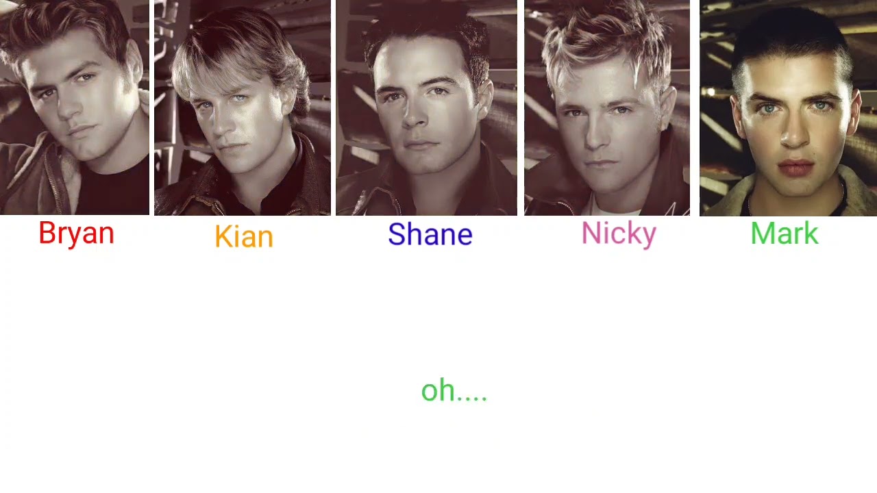 Westlife - World of our own color coded lyrics