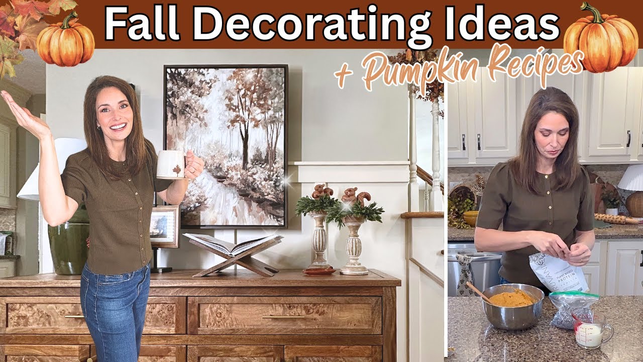 Cozy Fall Decorating Ideas 2025 | Autumn Decor for Entryway, Staircase & Pumpkin Treats