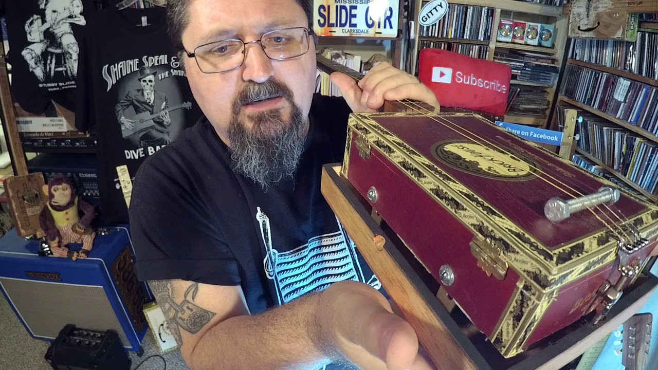 Cigar Box Guitar Resonator Idea: - Banjo-style concept by Louie La Manna