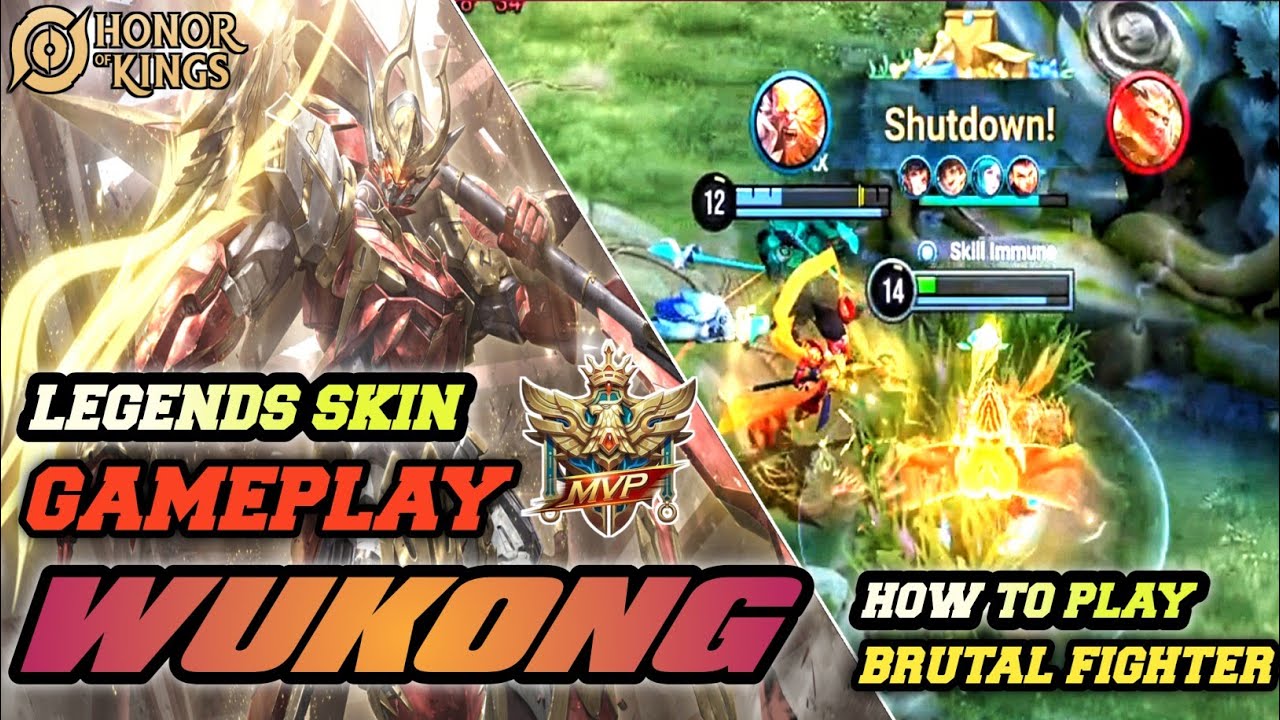 Wukong Jungler best gameplay LEGENDS SKIN ~ PRO PLAYER - Honor of Kings