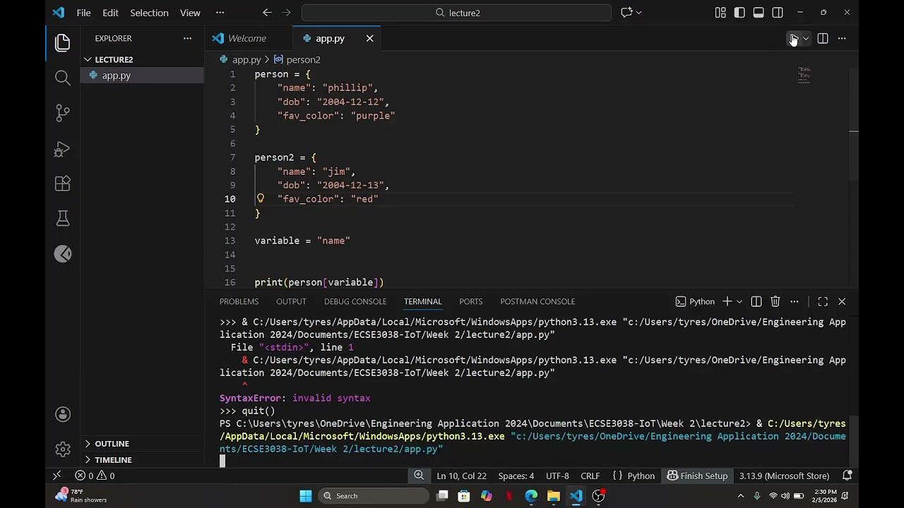 Python Crash Course - Virtual Environments and Pydantic