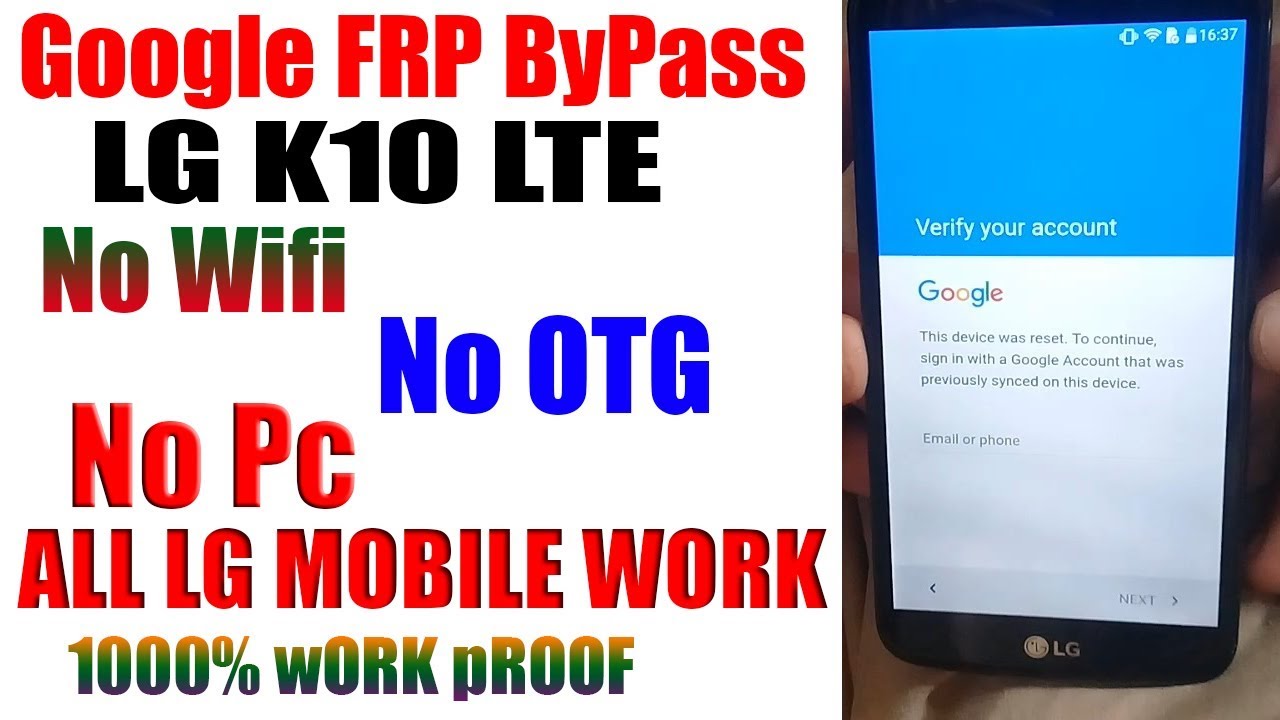 LG K10 LTE FRP Bypass Android 8 Without Computer (Latest Method) Without Pc,OTG And Wifi 2026