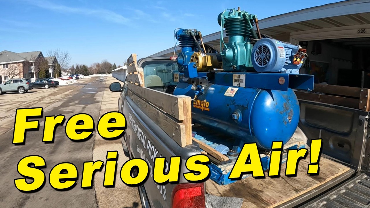 Scrapping a Duel Motor Air Compressor | 200lbs of Motors