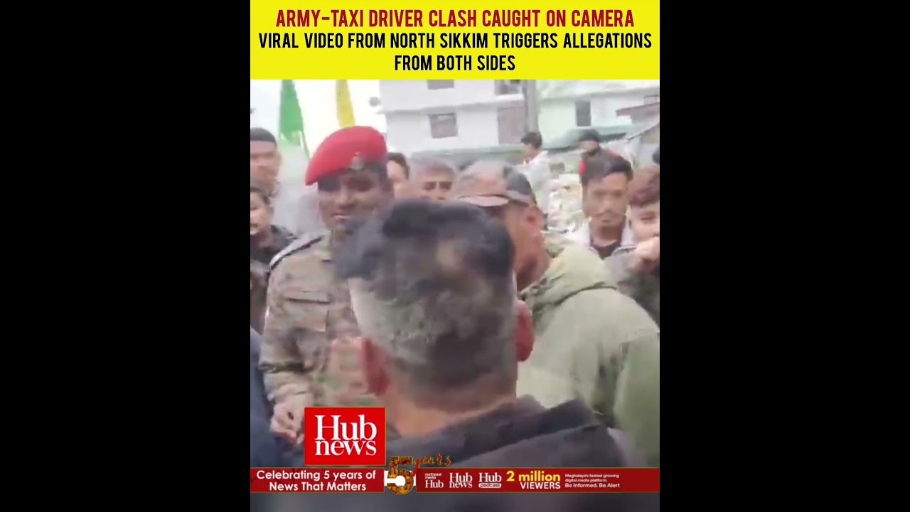 Army-taxi driver clash caught on camera