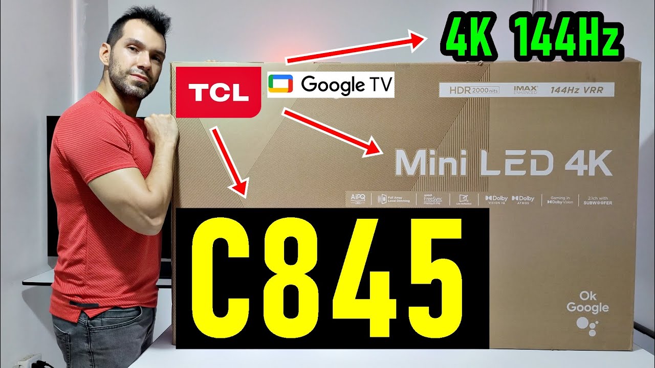 TCL C845 Mini LED QLED Smart TV 4K: распаковка и полный обзор / 144 Гц VRR