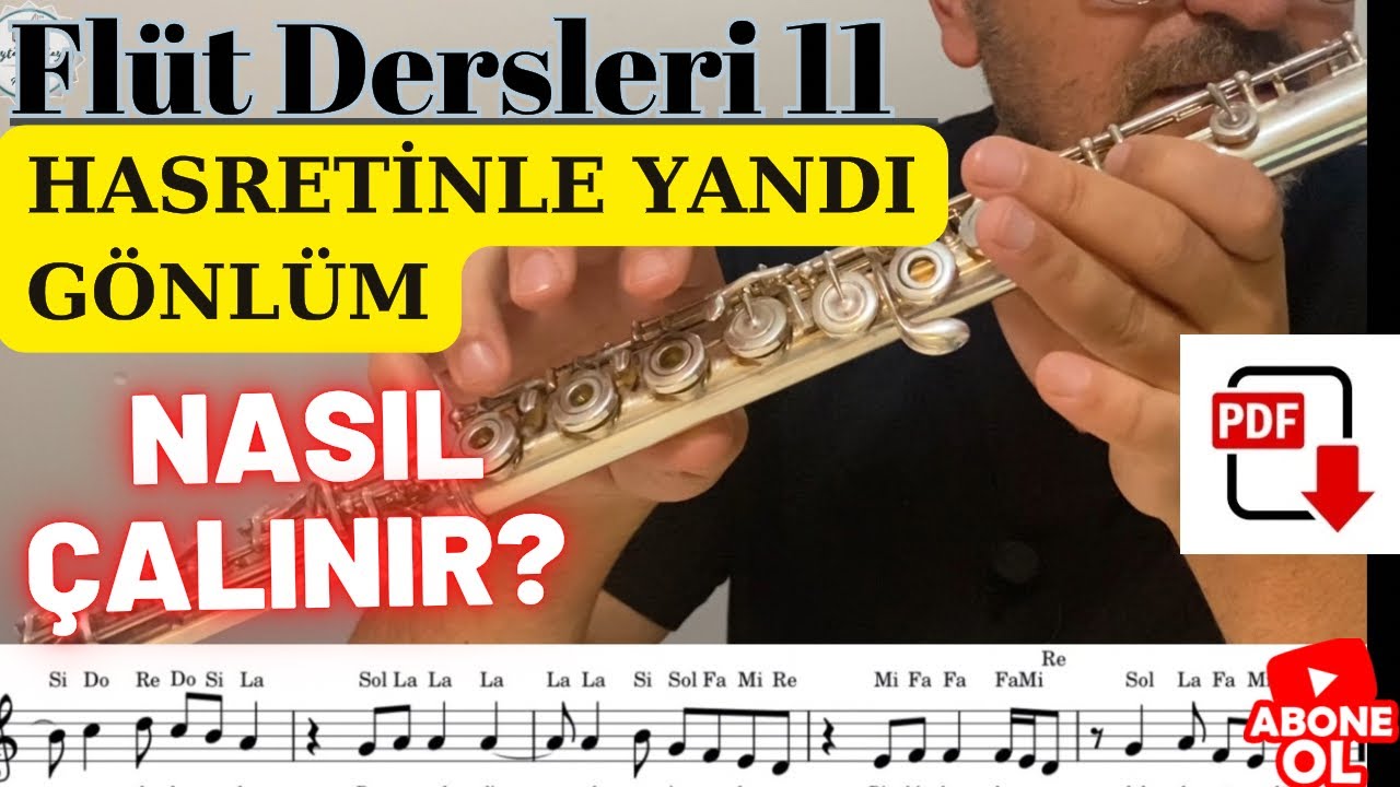 Yan Flüt / #Flut Dersi #11 - Hasretinle Yandı Gönlüm #nasıl  Çalınır ? #basit #kolay ve Orta Seviye