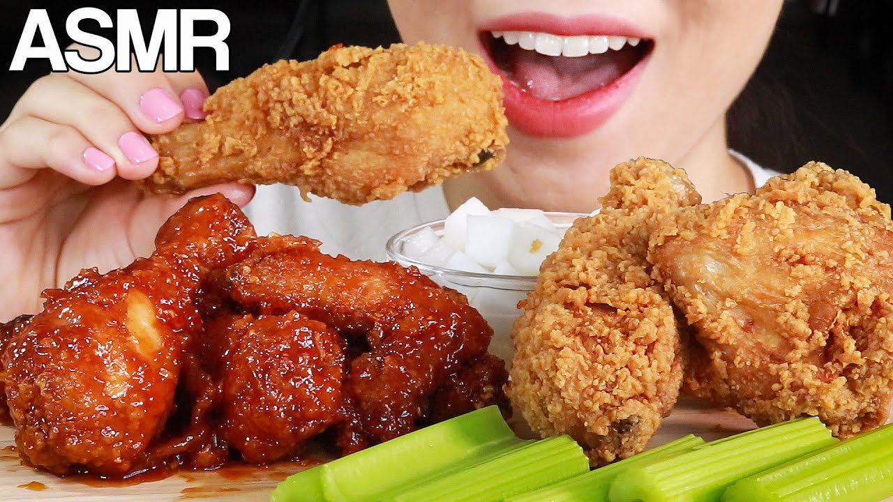 ASMR Korean Fried Chicken Eating Sounds Mukbang 치킨먹방