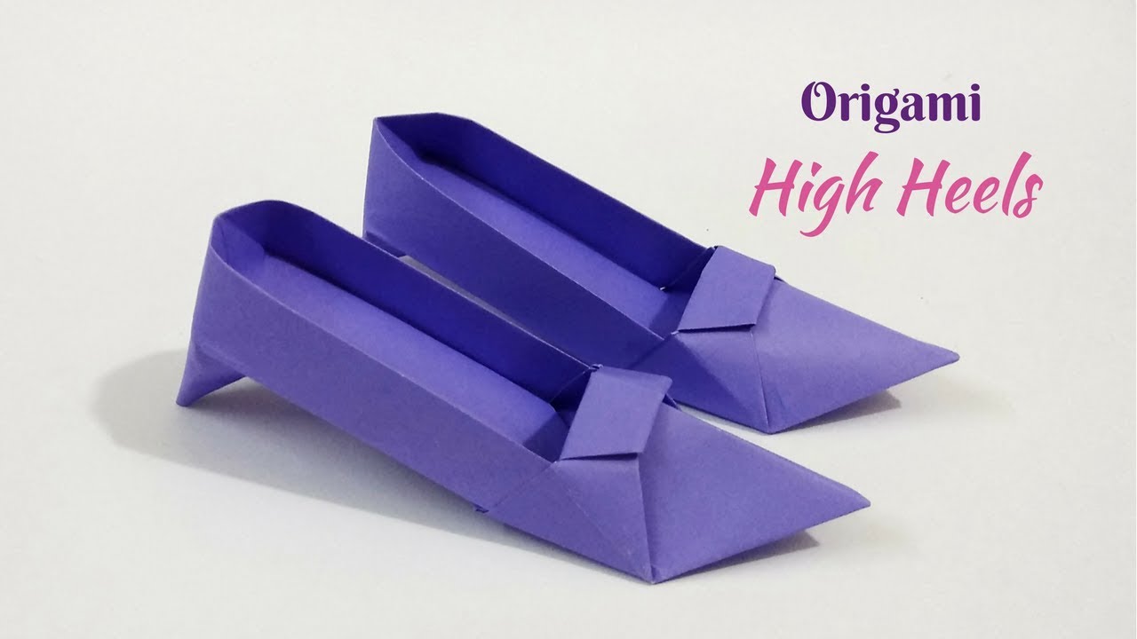 DIY: Origami High Heels Design (Shoes) | How to Make Paper Shoes | Craftastic