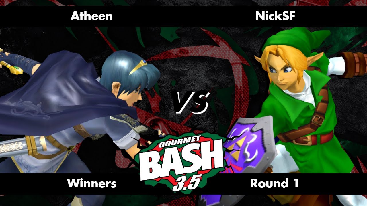 Gourmet Bash 3.5 - Atheen (Marth) vs NickSF (Link) - Melee Singles - Winners Round 1