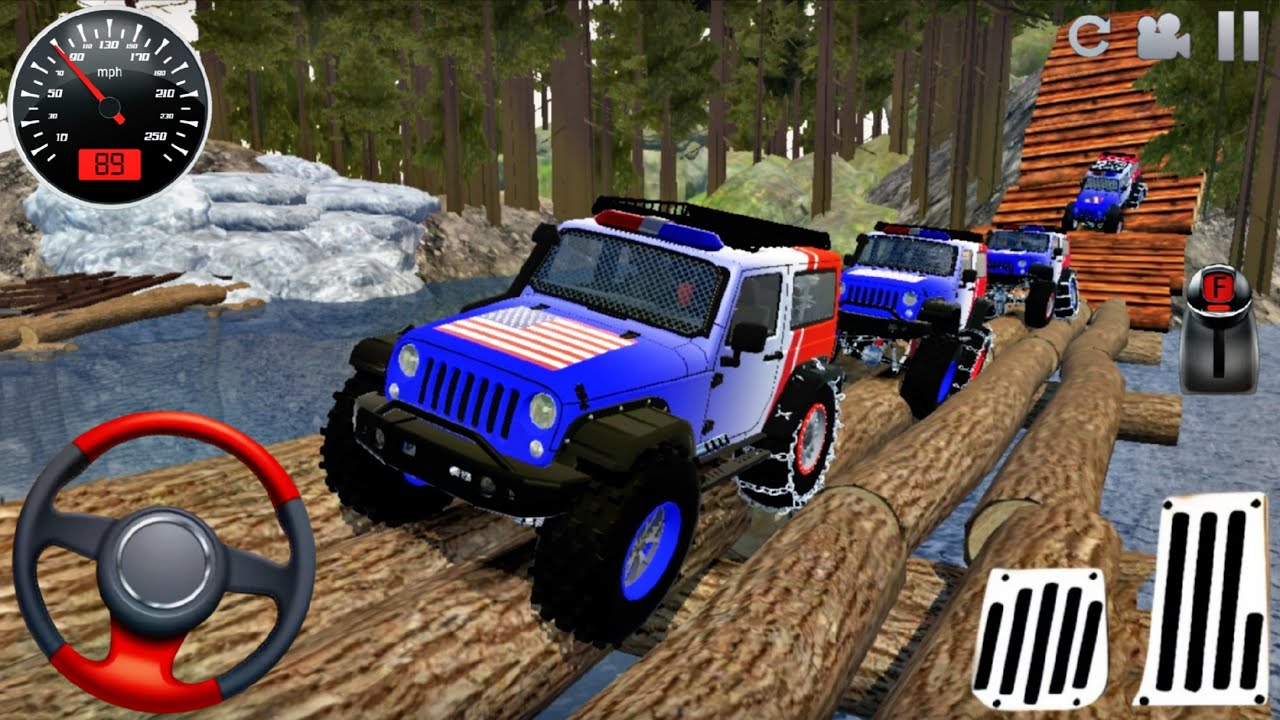 Police Monster Jeep Offroad Ramp Stunt Driving #1 - Car Impossible Stunt Racing - Android Gameplay