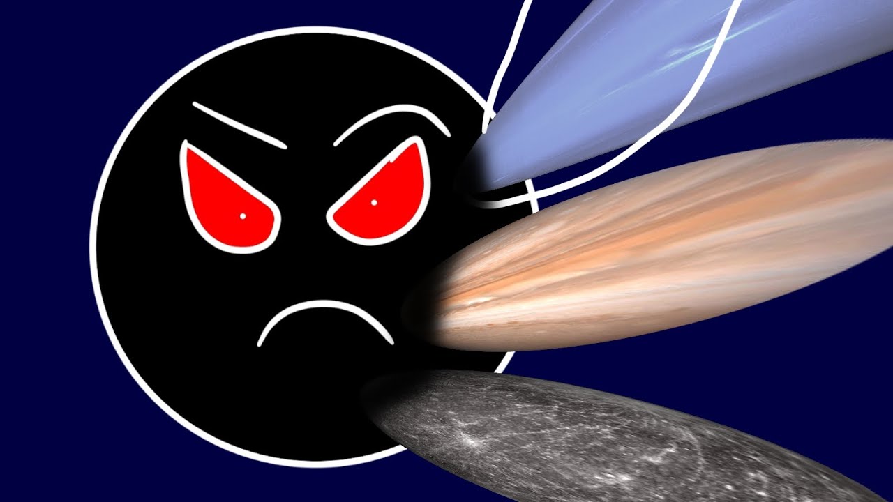 The solar system and the black hole (Edited and partially animated by @Kaisudar)