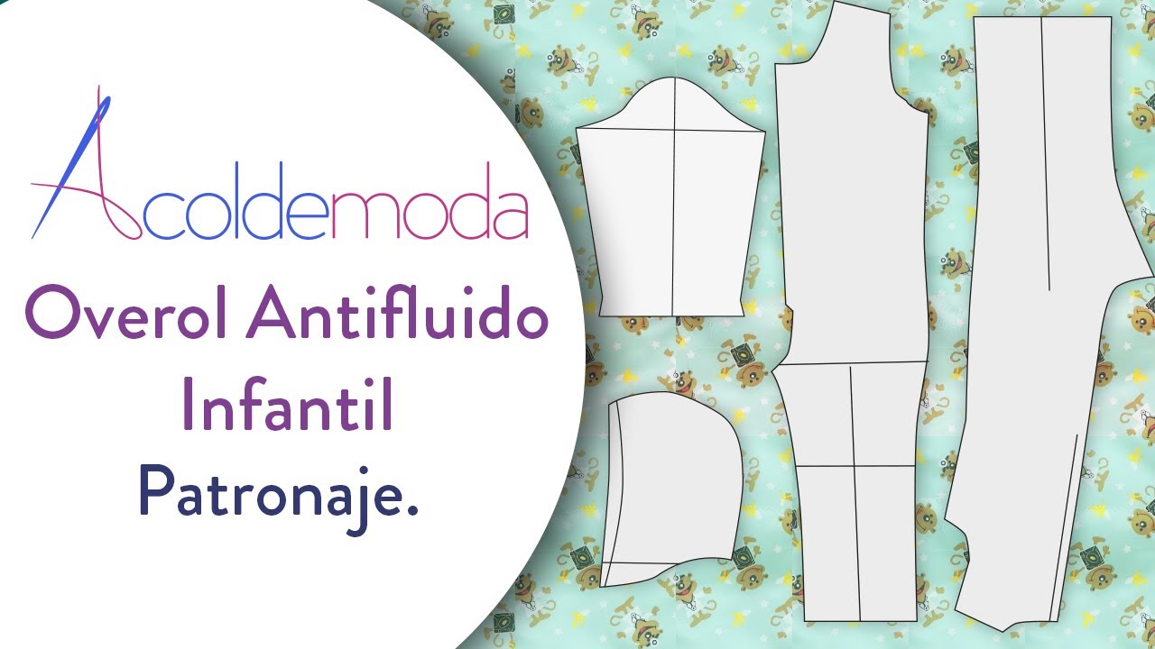 Patronaje y confección de un OVEROL ANTIFLUIDOS INFANTIL (video 1 de 2) DIY