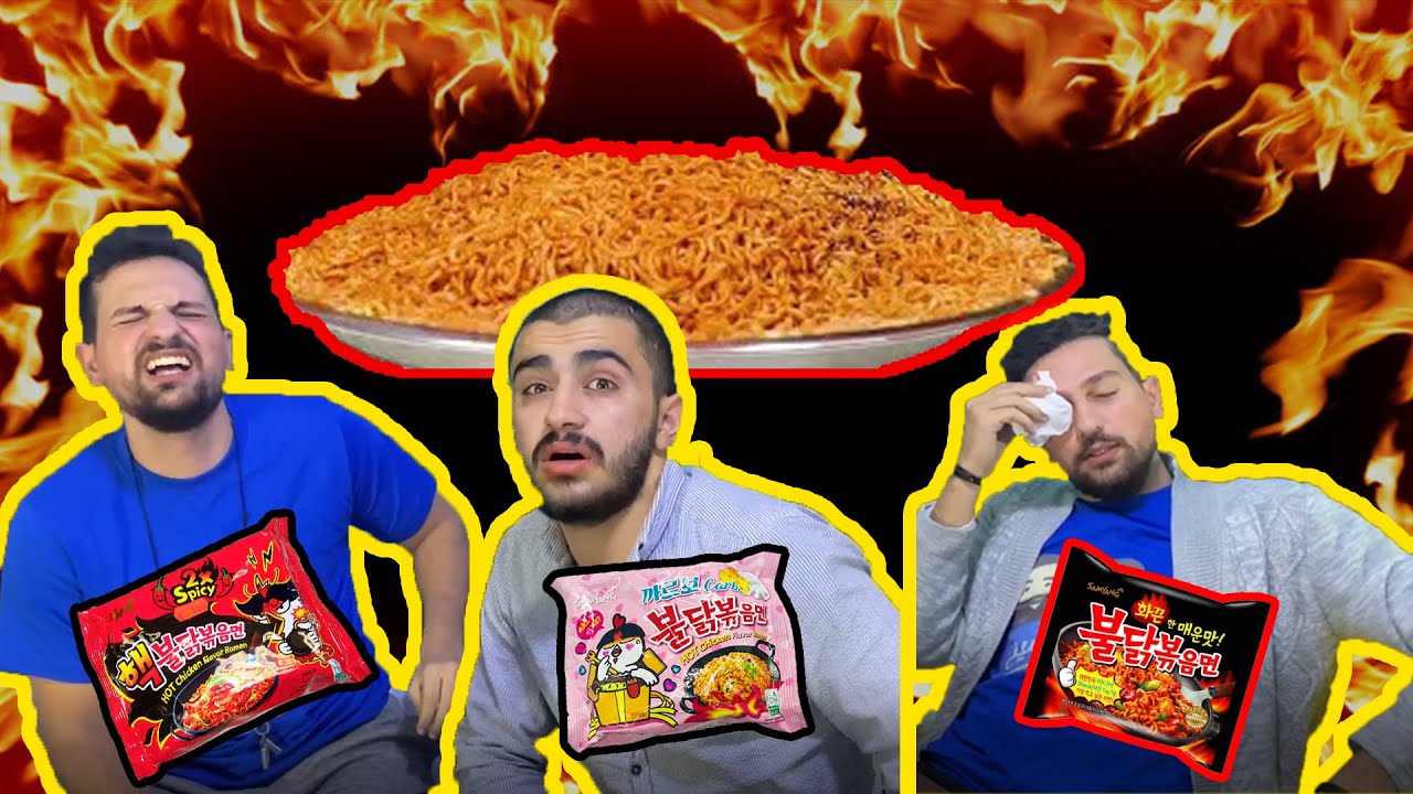 تحدي الاندومي الكوري الحار والعقااااب 🔥🔥مع سيف الصفدي