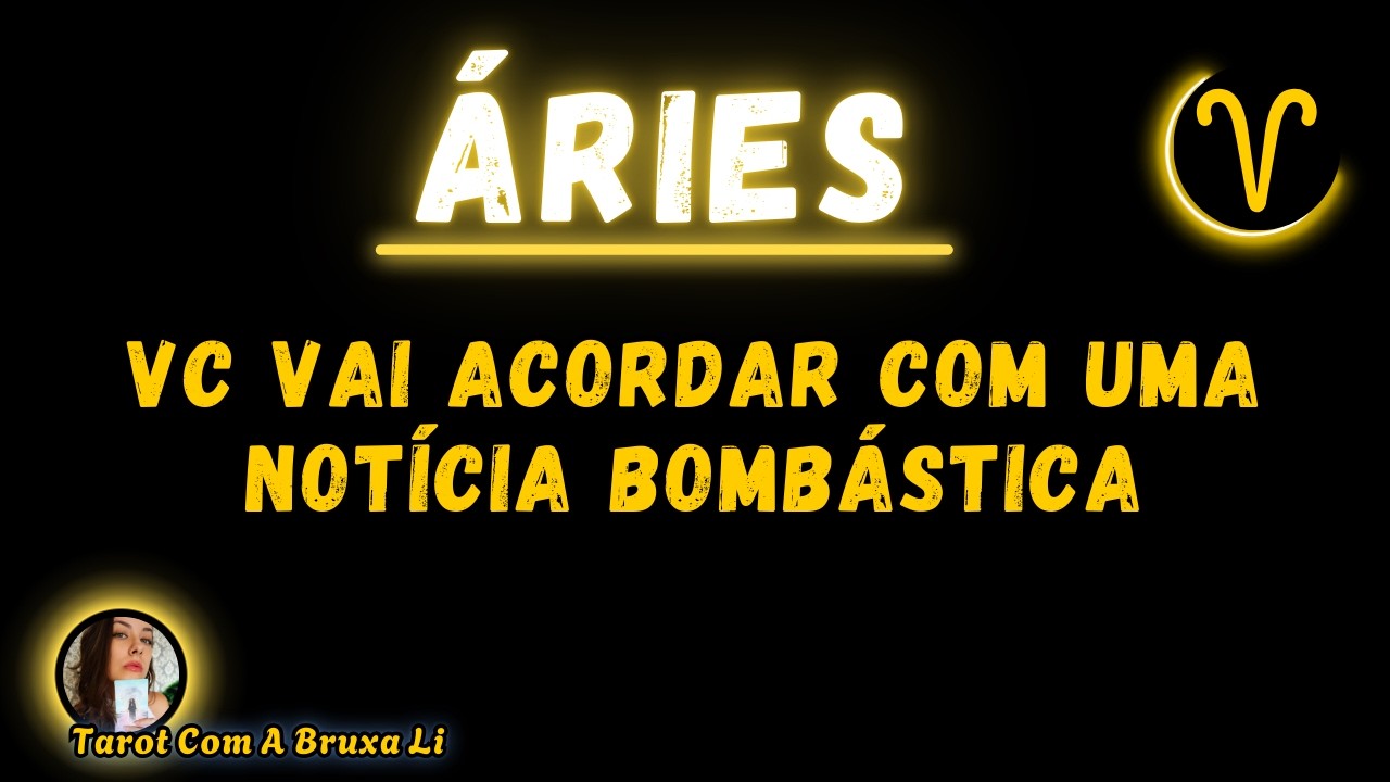 ÁRIES♈ VC VAI ACORDAR COM UMA NOTÍCIA BOMBÁSTICA