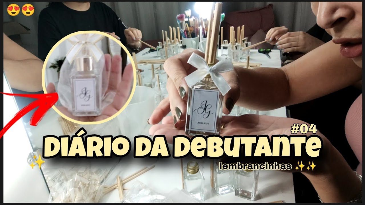 Montando a lembrancinha da festa de 15 anos🩷 Fiz mini difusor.. ficou lindo 😍 #15anos #lembrancinhas
