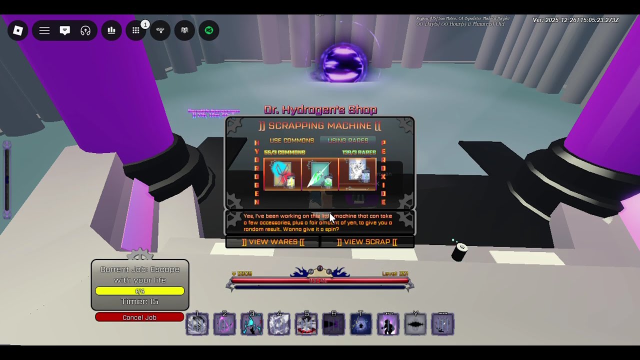 Dr. Hydrogen 01/05/2026 Soul Society (look description)