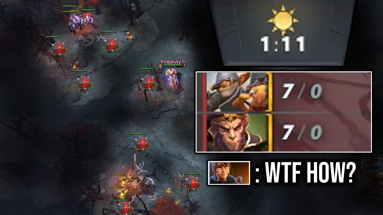 How could you get 7 Last hits in minute 1? Techies Pos5 Gold Trick!