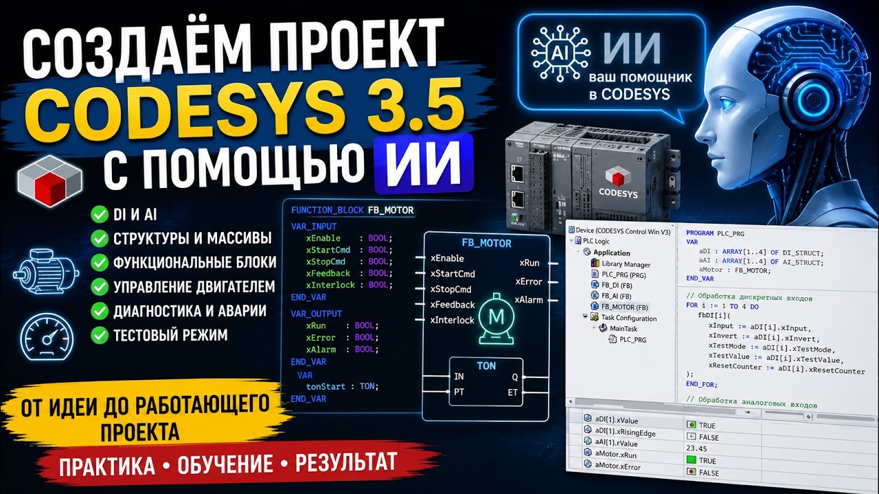 Я СОЗДАЛ ПРОЕКТ CODESYS С ПОМОЩЬЮ ИИ &mdash; Вот что получилось!