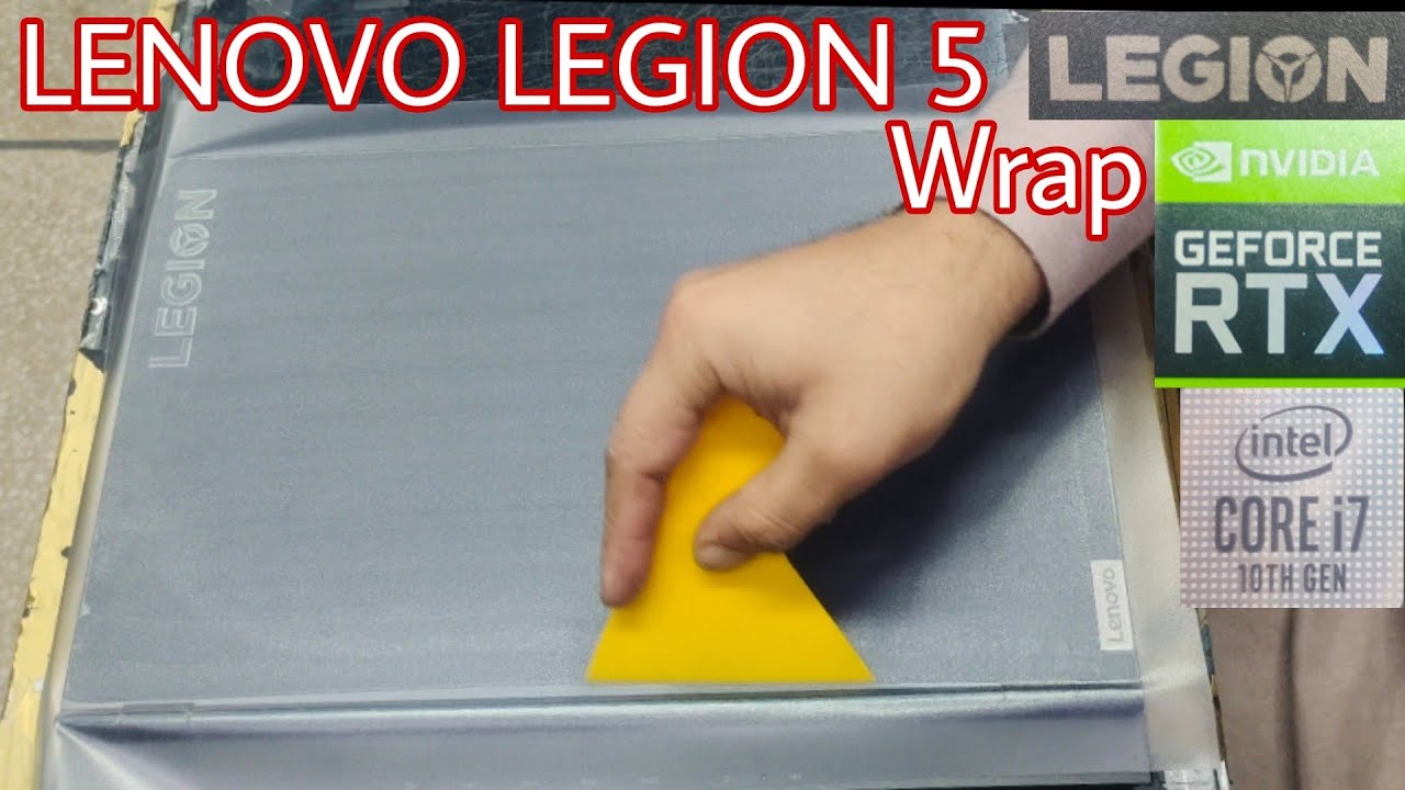 Lenovo legion 5 laptop wrap with transparent matt vinyl