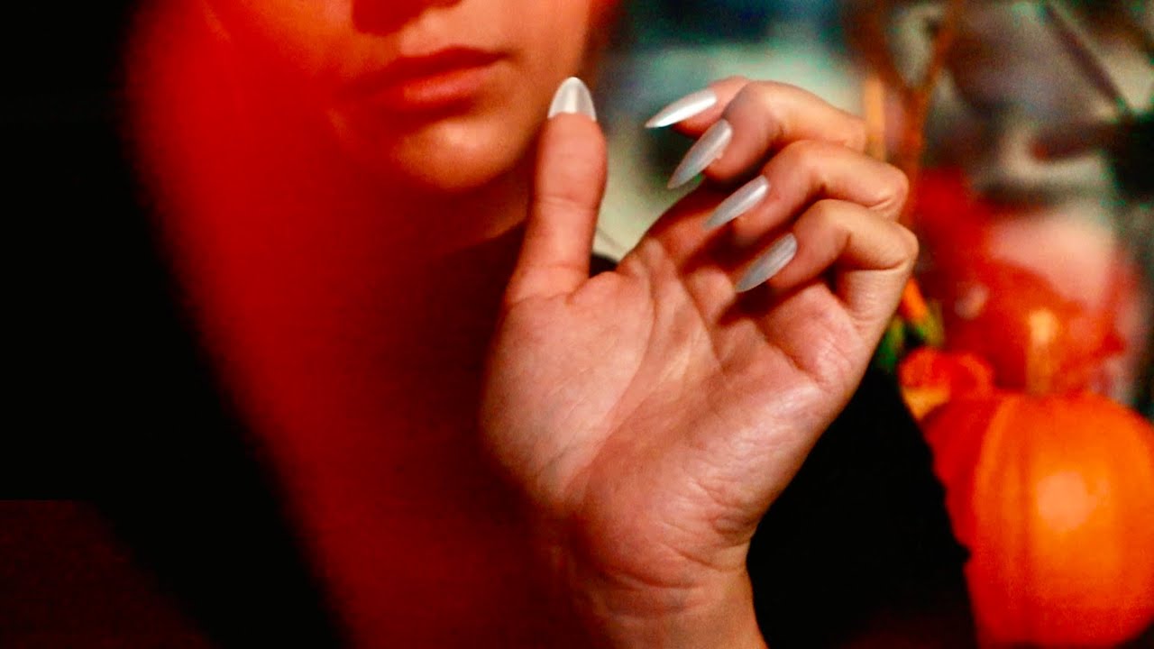 Hand Movements ASMR Mouth Sounds | Rain | Long Nails | You’re ok |  Hypnotic | Autumn Vibes