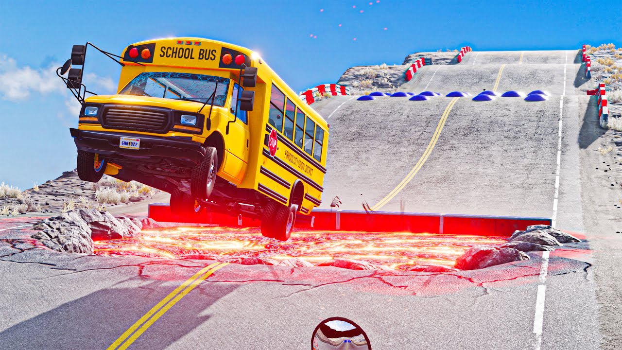 BeamNG DRIVE: Cars vs Wavy Road Full of Deadly Obstacles – Most Realistic Crashes