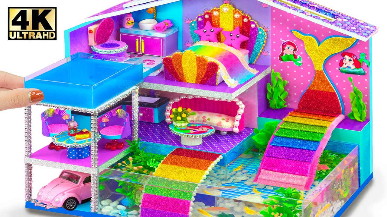 How to Build Mermaid Miniature House With Aquarium and Infinity Pool For Pet ❤️ DIY Miniature House