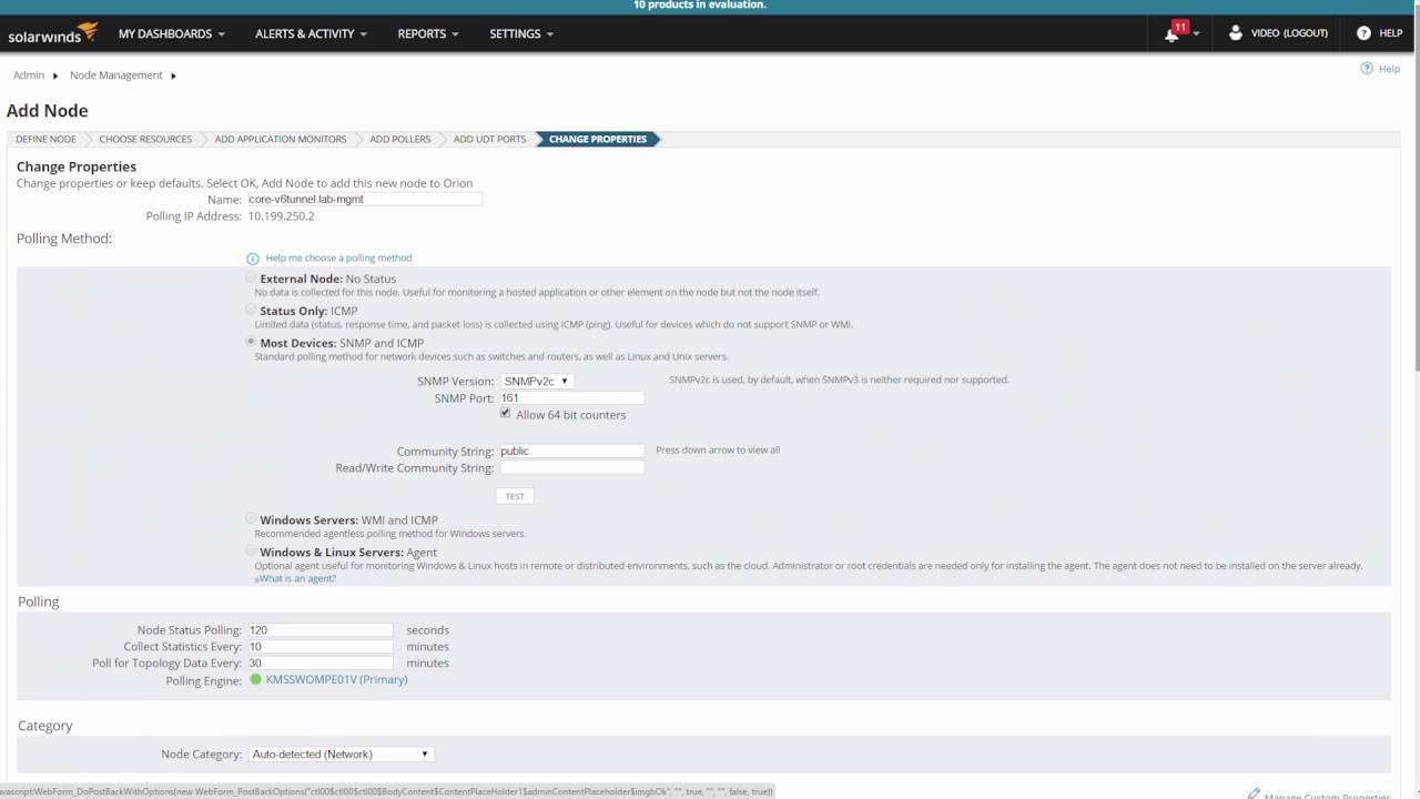 SolarWinds Network Performance Monitor Training: Adding Nodes Manually